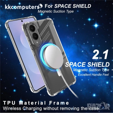 Samsung Galaxy S25 Edge IMAK Силиконов Калъф Candy Series TPU +PC/Clear MagSafe и Протектор, снимка 4 - Калъфи, кейсове - 51418245