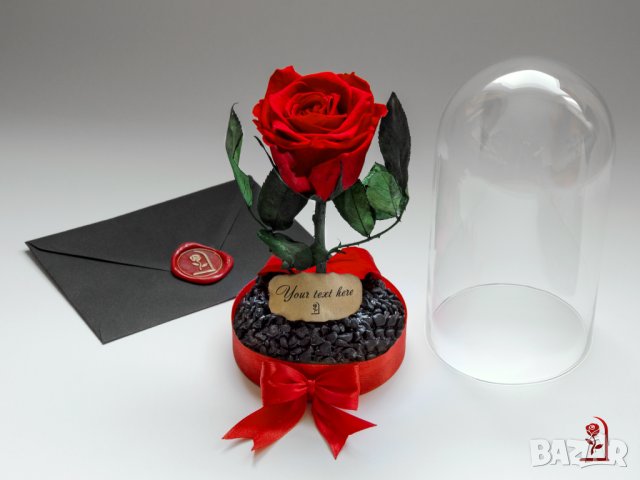 Оригинален Подарък за Рожден Ден на Жена / Естествена Вечна Роза в Стъкленица / Жива Вечна Роза, снимка 9 - Подаръци за имен ден - 38771445