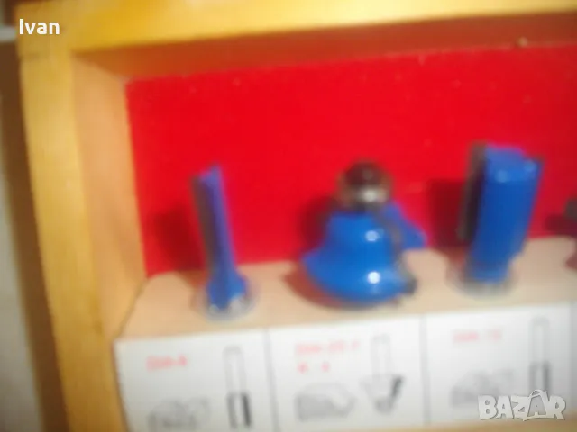 НОВ НЕМСКИ КОМПЛЕКТ 6 БРОЯ ФРЕЗИ ФРЕЗЕРИ ЗА ОБЕРФРЕЗА ЗА ДЪРВО ЗАХВАТ ОПАШКА ф8мм В ДЪРВЕНА КУТИЯ, снимка 9 - Други инструменти - 49775097