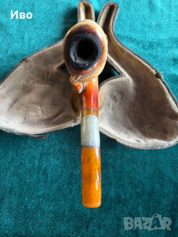 Лула от морска пяна, Кехлибарен мущук , Кехлибар , снимка 5 - Антикварни и старинни предмети - 53494052