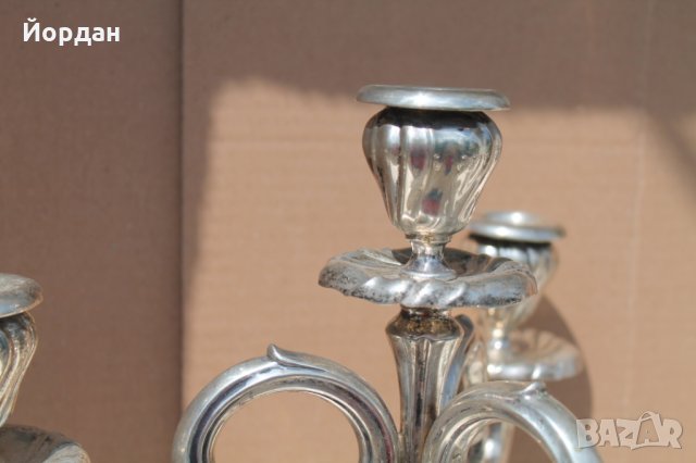 Сребърни свещници, снимка 4 - Декорация за дома - 33306807
