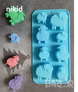 8 овца Овце силиконов молд форма фондан гипс шоколад бонбони сапун декор