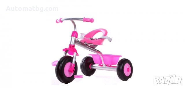 Триколка с кош и колан розова, снимка 1 - Детски велосипеди, триколки и коли - 33234633