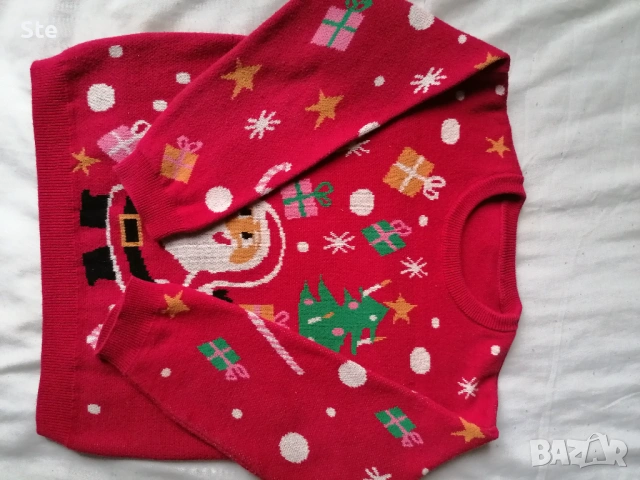 Два коледни пуловери 100% памук, снимка 2 - Детски пуловери и жилетки - 53209096