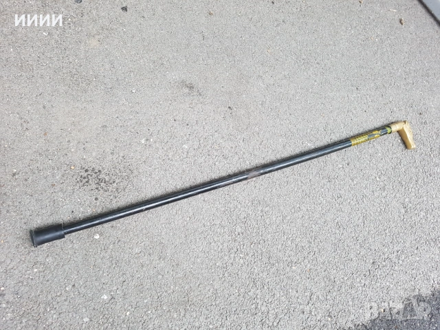 Екзотичен бастун с бронзова дръжка кон