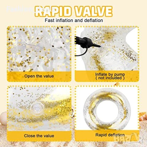 Нови 2 броя Водна играчка за възрастни Деца Пояс басейн море Плувка, снимка 6 - Водни спортове - 40677898