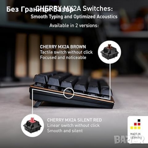 Нова Професионална CHERRY MX2A BROWN Клавиатура, Издръжлива, Тиха, снимка 2 - Други - 43666793