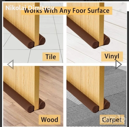 Двустранен уплътнител за под врата , снимка 6 - Други - 52947643