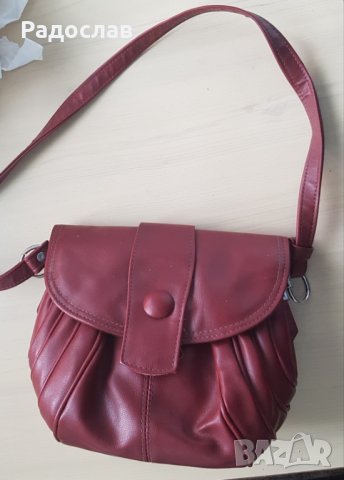 Елегантна дамска чанта кожена с презрамка, снимка 1