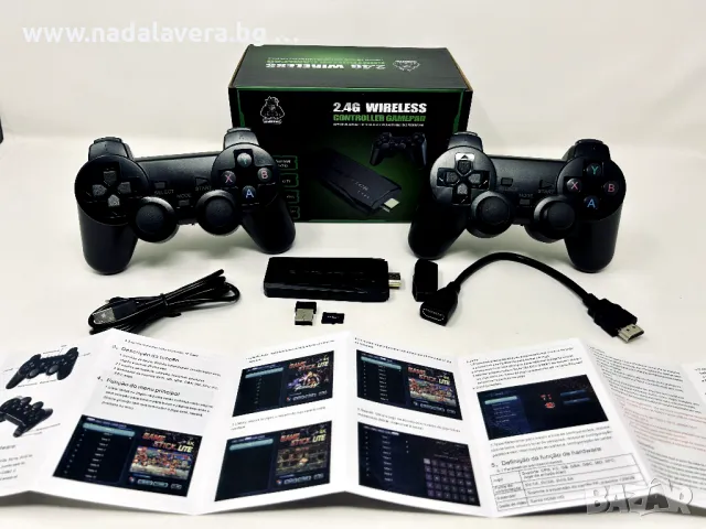 Безжична Ретро Игра Конзола Game Stick HD HDMI с 10000 игри и два джойстика, снимка 7 - Други игри и конзоли - 40951012