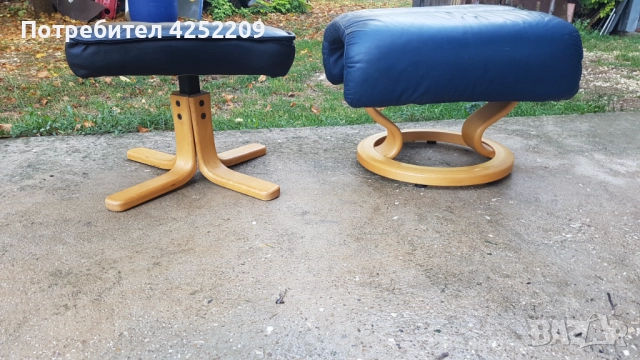 табуретка за крака + стол, снимка 7 - Дивани и мека мебел - 52042694