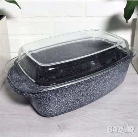 Ростер Goldman с мраморно покритие–правоъгълен съд с капак,5.5 л и 6.6 л,за фурна и всички котлони, снимка 6 - Съдове за готвене - 53023413