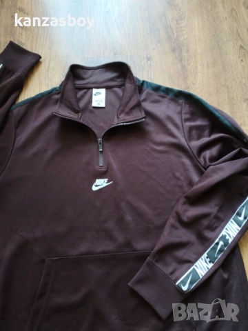 Nike Half-Zip Top Brown - страхотно мъжко горнище КАТО НОВО ХЛ, снимка 5 - Спортни дрехи, екипи - 52147466