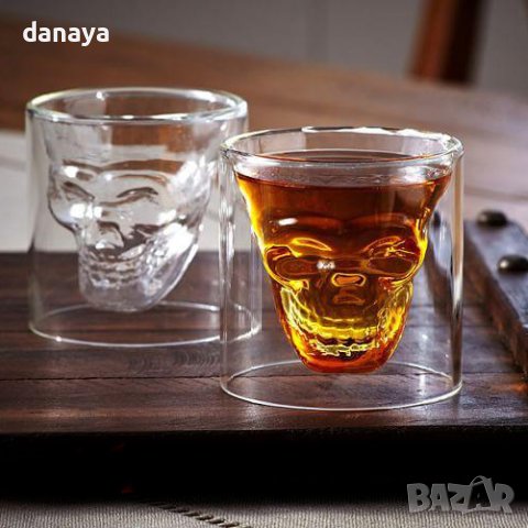 4313 Чаша череп за уиски или шот, 150 мл, снимка 7 - Чаши - 43390996