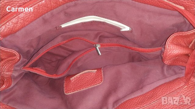 Италианска дамска чанта от естествена кожа, снимка 4 - Чанти - 32973923