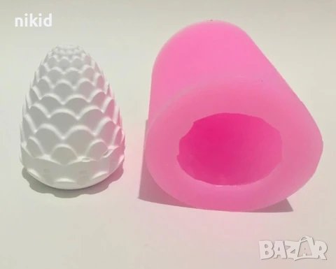 3D Шишарка борче силиконов молд форма калъп свещ гипс шоколад свещи украса декор