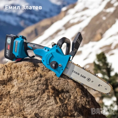  Акумулаторна резачка Тайга 36V с автоматично омасляване, снимка 5 - Моторни триони/резачки - 52617582