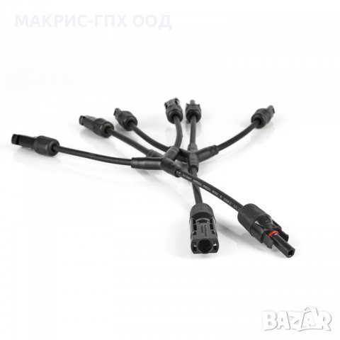 Комплект MC4 конектори за свързване 3в1 с кабел, тип Y, 2.5 ÷ 6 мм², 1000 V DC, 32A, снимка 2 - Друга електроника - 38097907