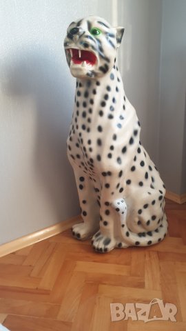 Голяма фигура от смола на леопард, снимка 3 - Колекции - 43912016