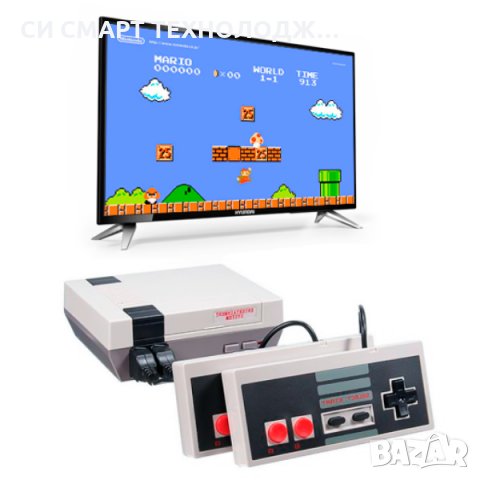 Телевизионна електронна игра с 2 джойстика и инсталирани 620 игри, снимка 2 - Nintendo конзоли - 28272576