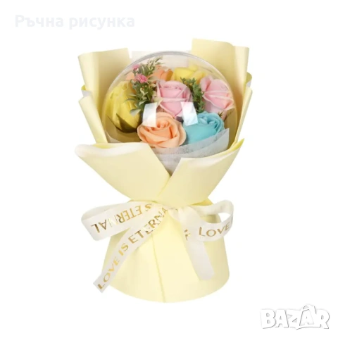 Букети със сфера или кутия колие истинска речна перла и декорация сапунени цветя в кутия , снимка 8 - Декорация за дома - 48387274