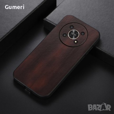 Huawei Honor Magic4 Lite - Твърд Кожен Гръб , снимка 7 - Калъфи, кейсове - 37243885