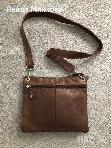 Дамска чанта, естествена кожа Fossil, снимка 4 - Чанти - 49151593