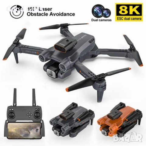 8K UHD Дрон P12 Pro с двойна камера , снимка 5 - Дронове и аксесоари - 43142260