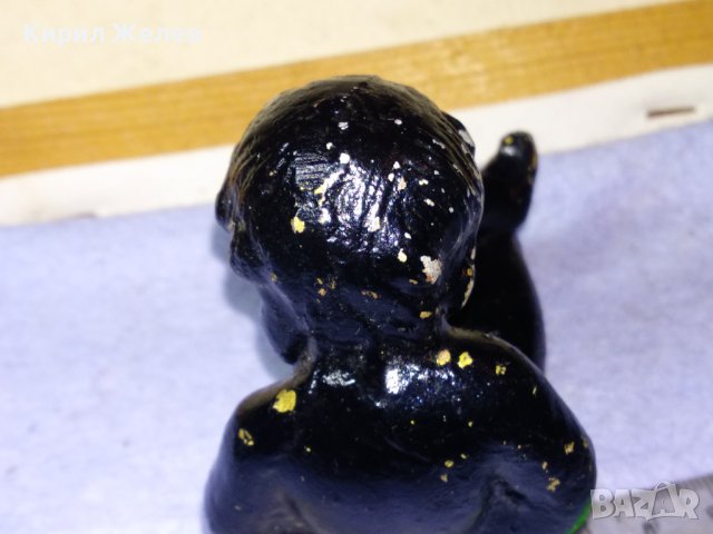 КОЛЕКЦИОНЕРСКА РЯДКА Много СТАРА от ЧИСТ БРОНЗ Ар ДЕКО ФИГУРКА Метална АРТ СТАТУЕТКА Лакирана 41407, снимка 6 - Колекции - 43924723