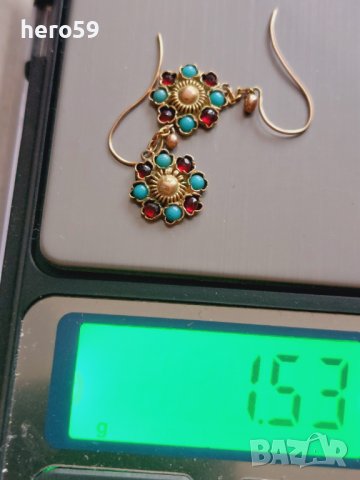 Златни обеци-три броя,злато 14 к., снимка 16 - Обеци - 43491202