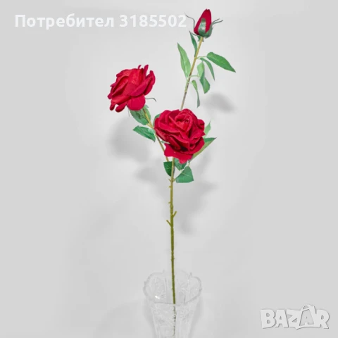 Изкуствени стръкове с рози – 6 цвята, снимка 4 - Изкуствени цветя - 51227731