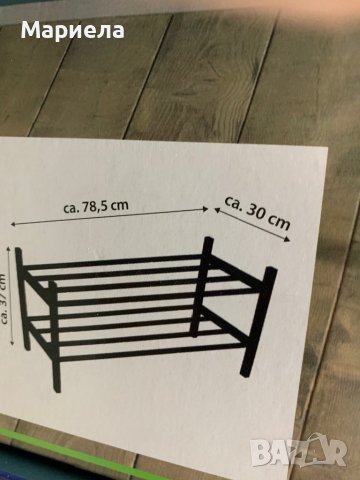 Нова Етажерка за обувки с 2 рафта бамбукова / Стойка за обувки с 2 нива, снимка 4 - Други стоки за дома - 43746013
