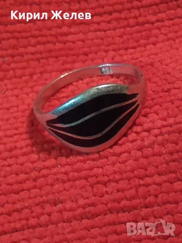 ЕЛЕГАНТЕН ЕМАЙЛИРАН СРЕБЪРЕН ВИНТИДЖ АРТ ПРЪСТЕН СРЕБРО 925 ПРОБА РЪЧНА РАБОТА 48262, снимка 13 - Пръстени - 49757798