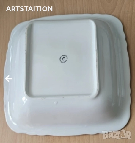 Порцеланови чайник, къща, сосиера, квадратна купа и кръгла , снимка 16 - Сервизи - 47214435