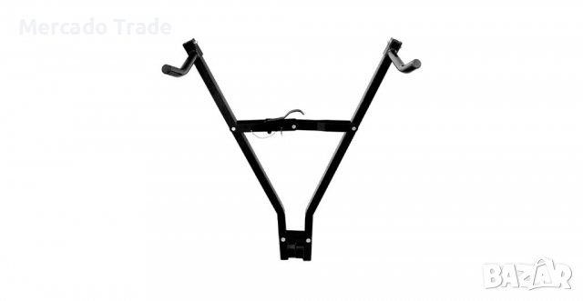 Еденична стойка за велосипед, Стойка за теглич на автомобил, Метална, Черна