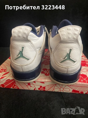 Air Jordan 4 Retro Columbia , снимка 3 - Маратонки - 52317523