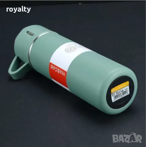 Подаръчен комплект термос с 3 чаши, зелен, розов, сив, снимка 14 - Други - 49305278