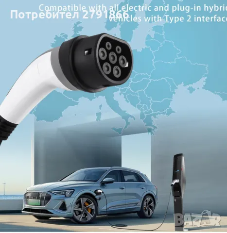 Кабел за зареждане тип 2 11 kW 16A за хибридни и електрически автомобили, 3 фази, 3 метра, снимка 7 - Аксесоари и консумативи - 49270189