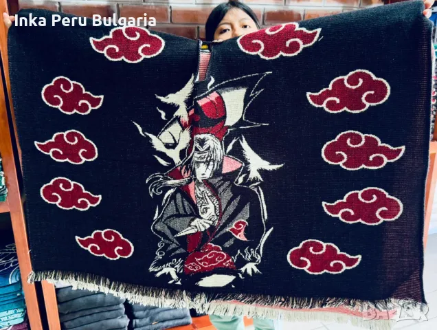 Eквадорско унисекс вълнено пончо с аниме героя Итачи Учиха, снимка 7 - Други - 49282380