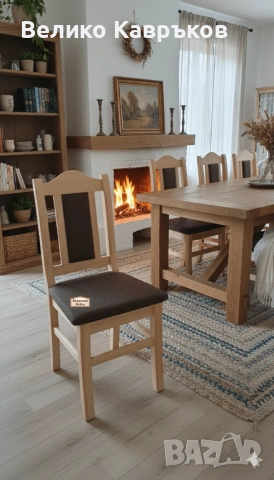 Стол Двойнотапициран, снимка 3 - Столове - 53031160