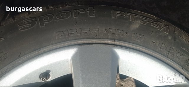 Алуминиеви джанти с гуми  215/55/17 Opel Vectra C 3.0 V6 CDTI, 177 к.с, снимка 10 - Гуми и джанти - 35533133
