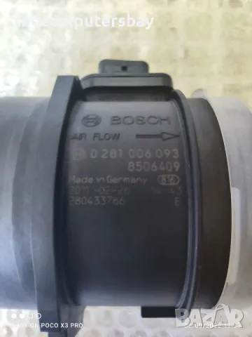 Дебитомер airflow maf sensor BMW 3 E90 E91 E92 BOSCH LUFTMASSENM 3ER, снимка 12 - Части - 49326605