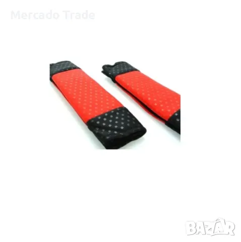 Тапицерия за кола Mercado Trade, Mасажори за седалка, Калъф за волан, Протектори за колан, Червен , снимка 3 - Аксесоари и консумативи - 49653883