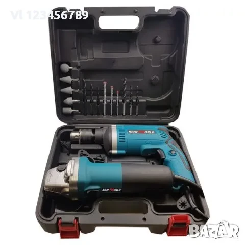 Ъглошлайф и Бормашина 1100W KRAFT WORLD, снимка 4 - Бормашини - 50748713