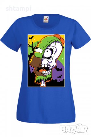 Дамска тениска The Simpsons Homer Simpson 02,Halloween,Хелоуин,Празник,Забавление,Изненада,Обичаи,, снимка 5 - Тениски - 38149469