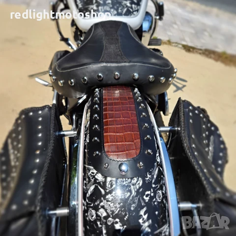 📌 5086 | Ръчно изработена кожена лента за заден калник (Fender Bib) – Custom стил, снимка 1