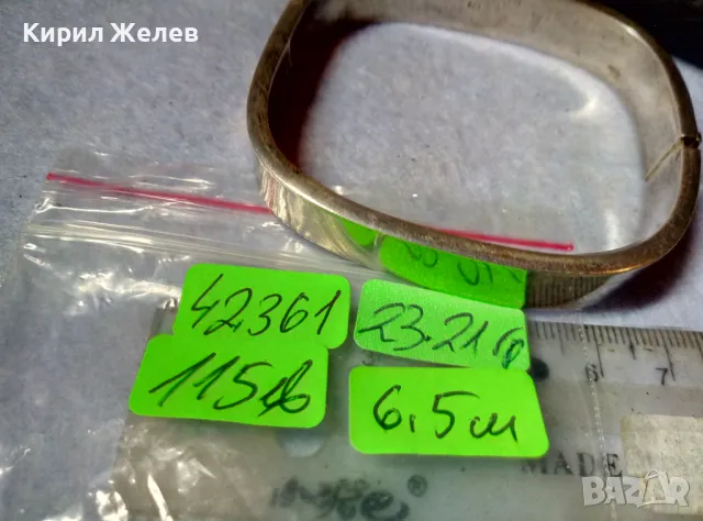 КЛАСИЧЕСКА РЕТРО АРТ СТИЛ СРЕБЪРНА ГРИВНА СРЕБРО 925 СТАРА МАЙСТОРСКА РЪЧНА ИЗРАБОТКА 42361, снимка 5 - Гривни - 48485863