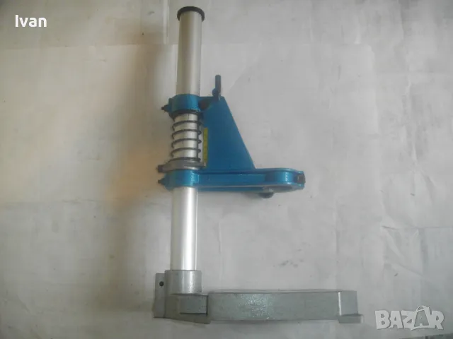 НОВА НЕМСКА СТАРО КАЧЕСТВО АЛУМИНИЕВА ПРОФИ ОРЕБРЕНА СТОЙКА ЗА БОРМАШИНА WABECO 1885 GERMANY ХОД60мм, снимка 4 - Бормашини - 49690010