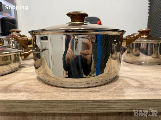 Комплект съдове за готвене от 12 части – Неръждаема стомана, равномерно нагряване и лесна поддръжка, снимка 7 - Съдове за готвене - 53358596