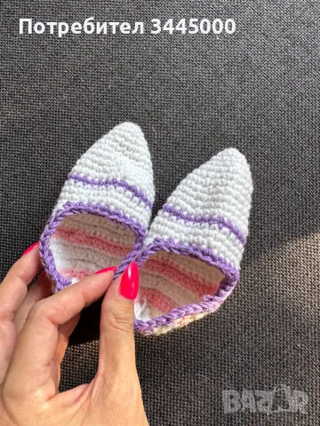 Детски плетени терлички, снимка 3 - Детски пантофи - 47841754